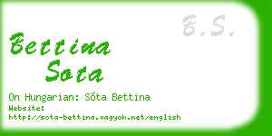 bettina sota business card